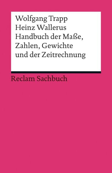 Produktbild: Handbuch der Ma&szlig;e, Zahlen, Gewichte und der Zeitrechnung