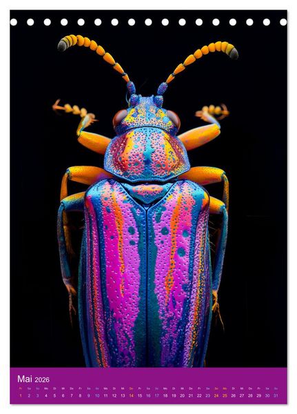 Produktbild: Neon-Evolution - Fluoreszierende Fantasietiere der KI-Welt (Tischkalender 2026 DIN A5 hoch), CALVENDO Monatskalender