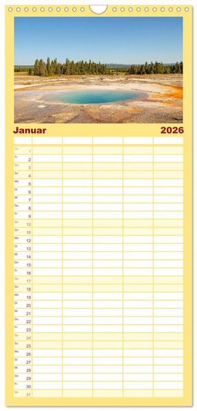 Produktbild: Familienplaner 2026 - USA - National und State Parks im Nordwesten mit 5 Spalten (Wandkalender, 21 x 45 cm) CALVENDO