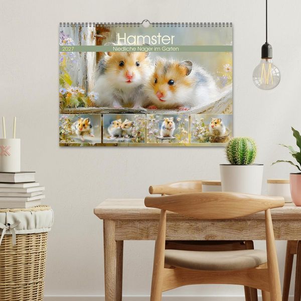Produktbild: Hamster. Niedliche Nager im Garten (Wandkalender 2027 DIN A3 quer), CALVENDO Monatskalender