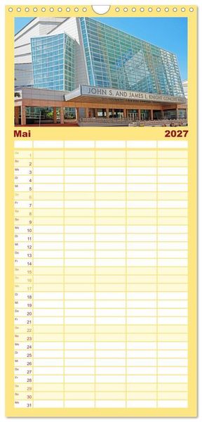 Produktbild: Familienplaner 2027 - Miami und Miami Beach mit 5 Spalten (Wandkalender, 21 x 45 cm) CALVENDO