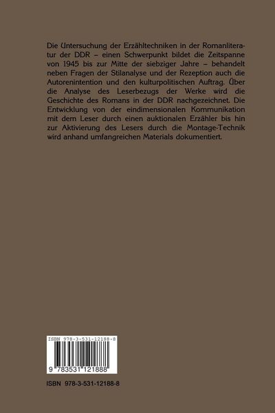 Produktbild: Die Romanliteratur der DDR