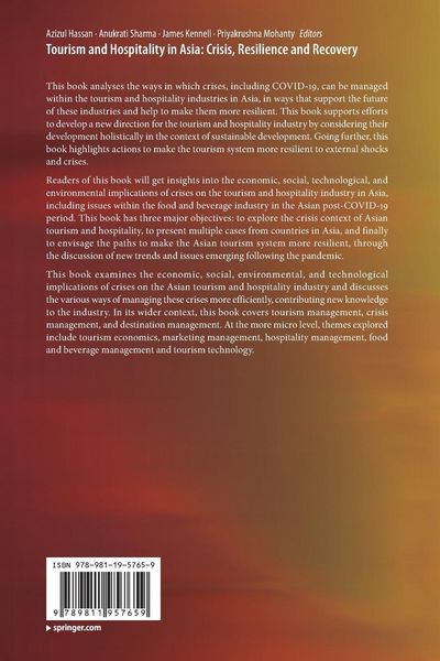 Produktbild: Tourism and Hospitality in Asia: Crisis, Resilience and Recovery