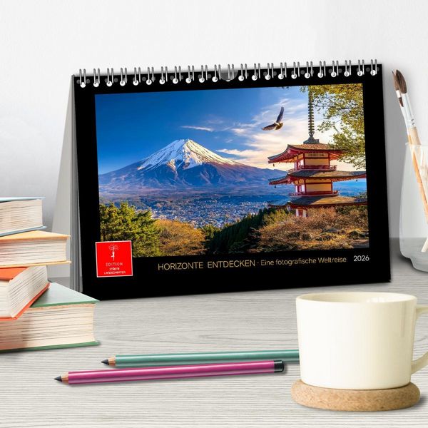 Produktbild: Horizonte entdecken - eine fotografische Weltreise (Tischkalender 2026 DIN A5 quer), CALVENDO Monatskalender