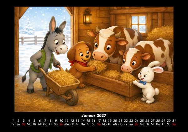 Produktbild: Abenteuer auf dem Bauernhof 2027 Fotokalender DIN A3