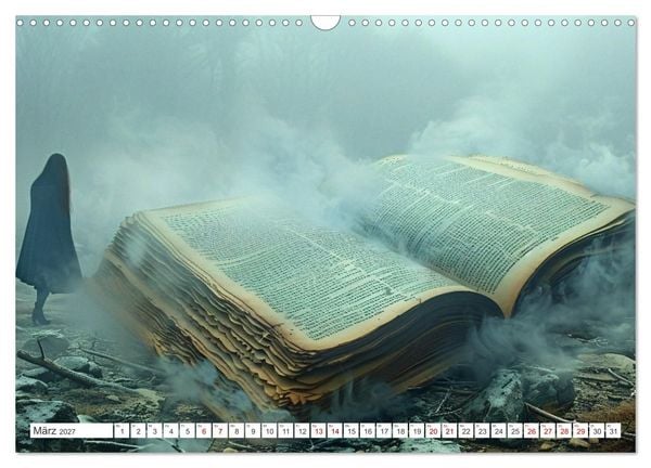 Produktbild: Welten zwischen den Zeilen - B&uuml;cher, die Tr&auml;ume wecken (Wandkalender 2027 DIN A3 quer), CALVENDO Monatskalender