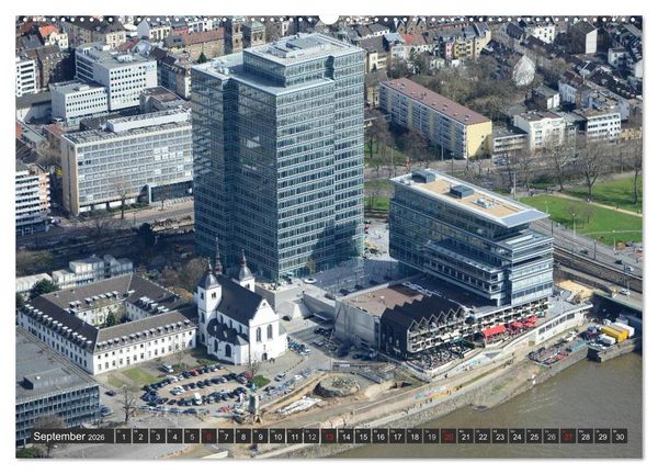 Produktbild: K&ouml;ln - Die Rheinmetropole aus der Luft (hochwertiger Premium Wandkalender 2026 DIN A2 quer), Kunstdruck in Hochglanz