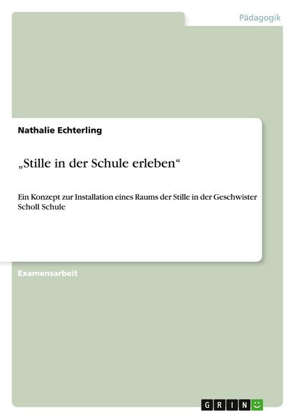 Produktbild: Stille in der Schule erleben