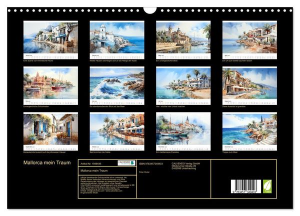 Produktbild: Mallorca mein Traum (Wandkalender 2026 DIN A3 quer), CALVENDO Monatskalender