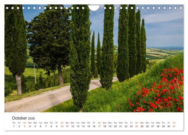 Produktbild: Tuscany A color palette (Wall Calendar 2026 DIN A4 landscape), CALVENDO 12 Month Wall Calendar