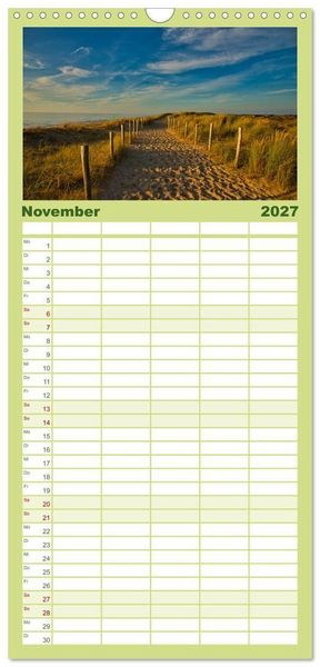 Produktbild: Familienplaner 2027 - Streifzug durch Nordholland mit 5 Spalten (Wandkalender, 21 x 45 cm) CALVENDO