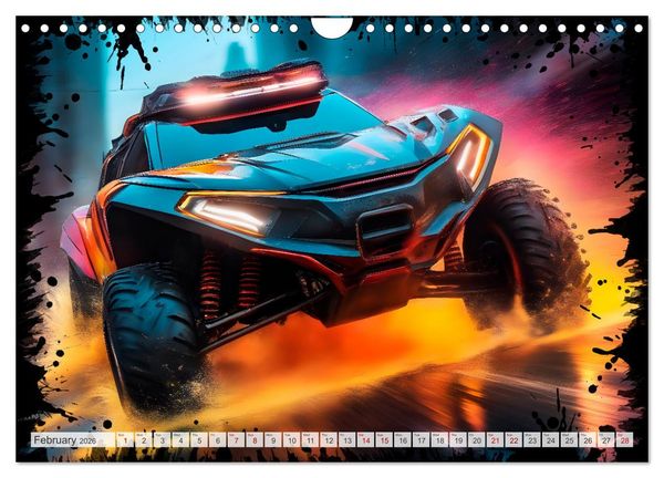 Produktbild: OFF-ROAD CARS Amazing AI-generated vehicles (Wall Calendar 2026 DIN A4 landscape), CALVENDO 12 Month Wall Calendar