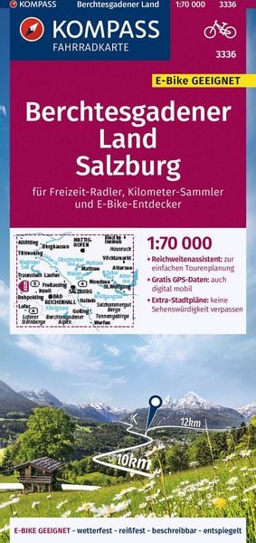 Produktbild: KOMPASS Fahrradkarte 3336 Berchtesgadener Land, Salzburg 1:70.000