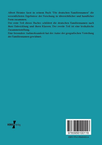 Produktbild: Die Deutschen Familiennamen
