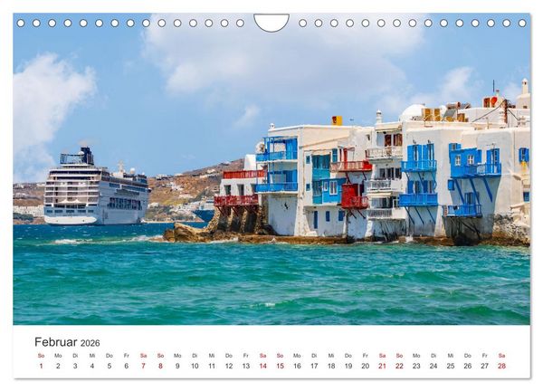 Produktbild: Stadt Mykonos - Impressionen (Wandkalender 2026 DIN A4 quer), CALVENDO Monatskalender