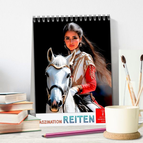 Produktbild: Faszination Reiten (Tischkalender 2026 DIN A5 hoch), CALVENDO Monatskalender