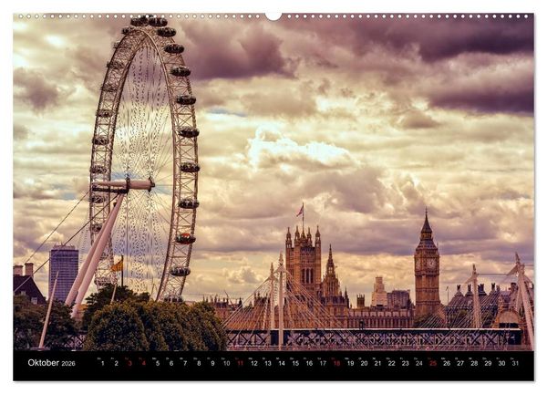 Produktbild: Weltmetropole London (Wandkalender 2026 DIN A2 quer), CALVENDO Monatskalender
