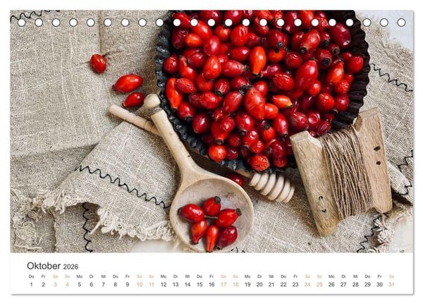 Produktbild: K&uuml;chenkalender - lecker durch dieses Jahr (Tischkalender 2026 DIN A5 quer), CALVENDO Monatskalender