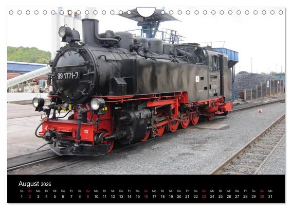 Produktbild: S&auml;chsische Dampfeisenbahnen 2026 (Wandkalender 2026 DIN A4 quer), CALVENDO Monatskalender