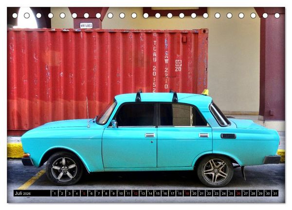 Produktbild: AUTO-LEGENDE MOSKWITSCH (Tischkalender 2026 DIN A5 quer), CALVENDO Monatskalender