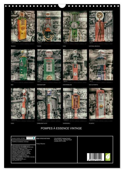 Produktbild: POMPES &Agrave; ESSENCE VINTAGE (Calendrier mural 2026 DIN A3 horizontal), CALVENDO calendrier mensuel