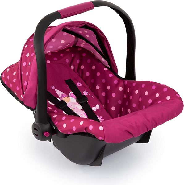 Produktbild: Bayer Design 67967AA - Puppen-Autositz Deluxe Car Seat, mit Dach, Fee-Motiv, bordeaux