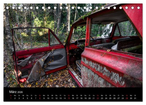 Produktbild: Autos, abgestellt und vergessen (Tischkalender 2026 DIN A5 quer), CALVENDO Monatskalender