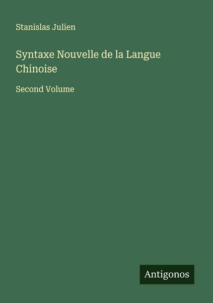 Produktbild: Syntaxe Nouvelle de la Langue Chinoise