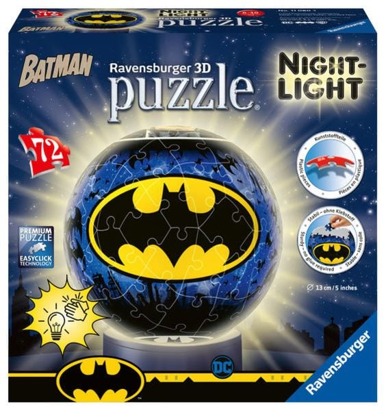 3D Puzzle Ravensburger Puzzle-Ball Nachtlicht Batman 72 Teile