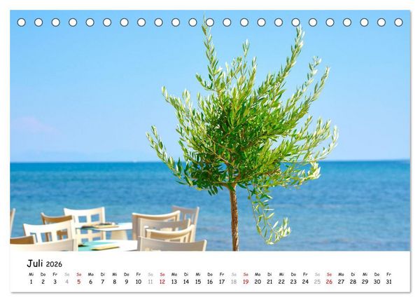 Produktbild: Mediterraner Zauber - Korfu in all seinen Facetten (Tischkalender 2026 DIN A5 quer), CALVENDO Monatskalender