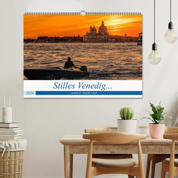 Produktbild: Stilles Venedig wenn es Nacht wird (Wandkalender 2026 DIN A2 quer), CALVENDO Monatskalender