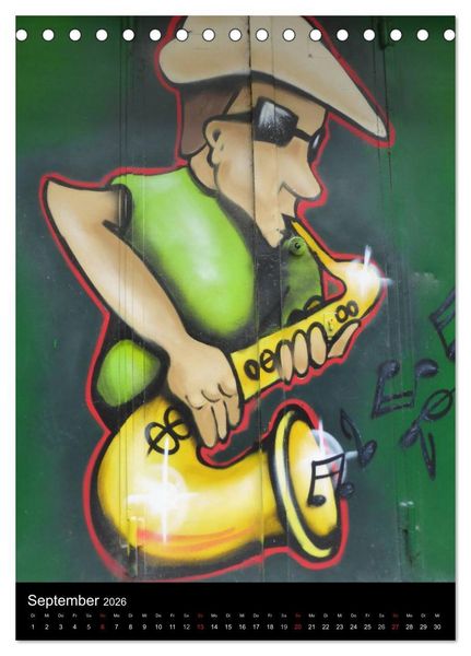 Produktbild: KA- GRAFFITI (Tischkalender 2026 DIN A5 hoch), CALVENDO Monatskalender