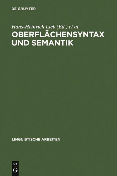 Produktbild: Oberfl&auml;chensyntax und Semantik