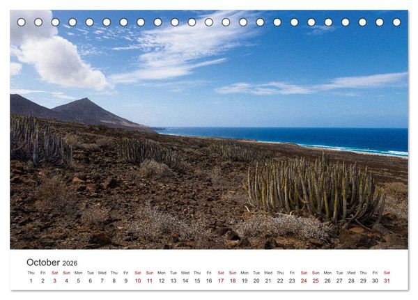 Produktbild: Fuerteventrua The volcanic island (Desk Calendar 2026 DIN A5 landscape), CALVENDO 12 Month DeskCalendar