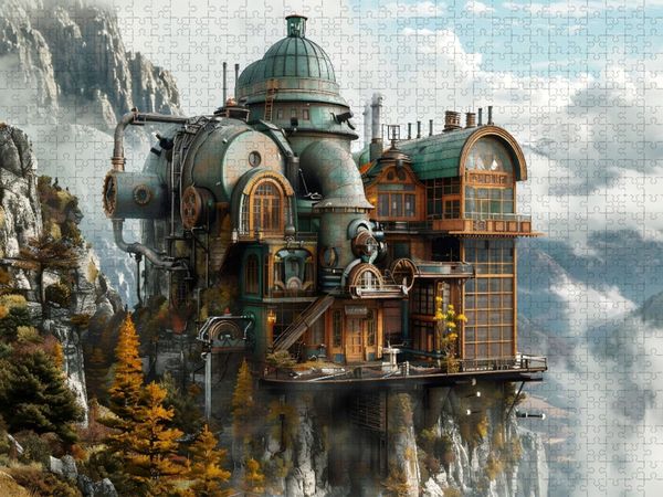 Produktbild: CALVENDO Puzzle Ein Motiv aus dem Kalender "Steampunk Domizile" | 1000 Teile Lege-Gr&ouml;&szlig;e 64x48cm Foto-Puzzle f&uuml;r gl&uuml;ckliche Stunden