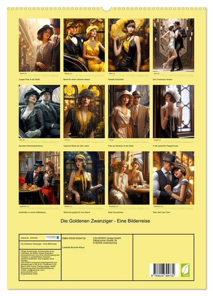 Produktbild: Die Goldenen Zwanziger - Eine Bilderreise (hochwertiger Premium Wandkalender 2026 DIN A2 hoch), Kunstdruck in Hochglanz