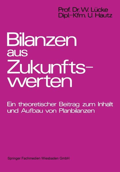 Produktbild: Bilanzen aus Zukunftswerten