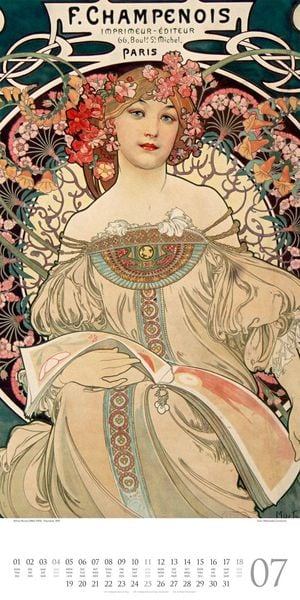 Produktbild: Alfons Mucha Kalender 2027