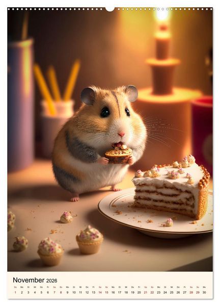 Produktbild: Was f&uuml;r ein Hamster (hochwertiger Premium Wandkalender 2026 DIN A2 hoch), Kunstdruck in Hochglanz