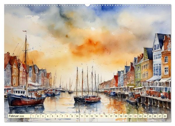 Produktbild: Norddeutsches Wattenmeer (Wandkalender 2026 DIN A2 quer), CALVENDO Monatskalender