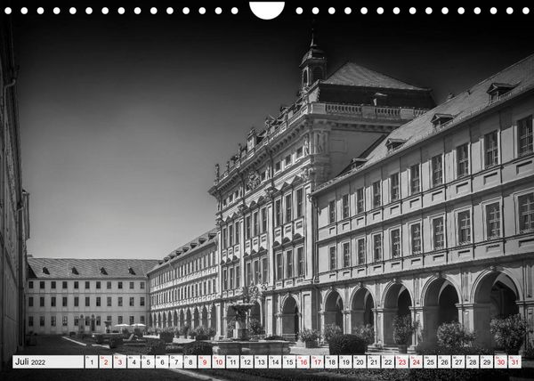 Produktbild: W&Uuml;RZBURG Monochrome Impressionen (Wandkalender 2022 DIN A4 quer)