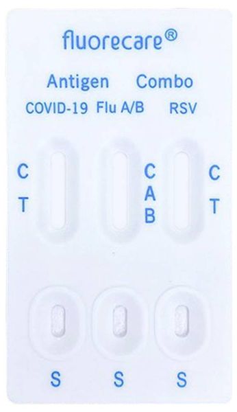 Produktbild: Corona-Laientest, Selbsttest f&uuml;r Zuhause fluorecare&reg; CBTL-00215-1/K SARS-CoV-2, Influenza A/B & RSV Combo-Schnelltest 1 St. SARS-CoV-2