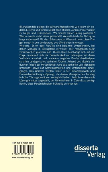 Produktbild: Ethik und Managercharaktere in der Personalauswahl. Ein Vergleich der bedeutendsten Betrugsf&auml;lle