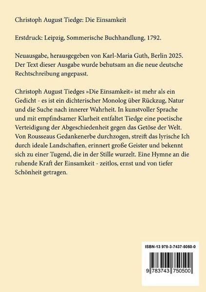 Produktbild: Die Einsamkeit