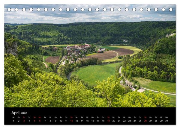 Produktbild: Das Donautal - Wanderparadies auf der Schw&auml;bischen Alb (Tischkalender 2026 DIN A5 quer), CALVENDO Monatskalender