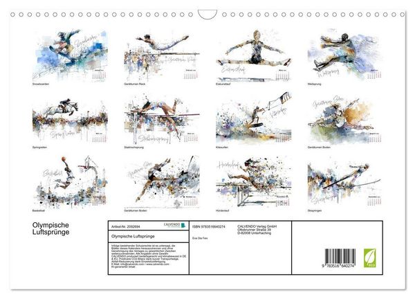 Produktbild: Olympische Luftspr&uuml;nge (Wandkalender 2026 DIN A3 quer), CALVENDO Monatskalender