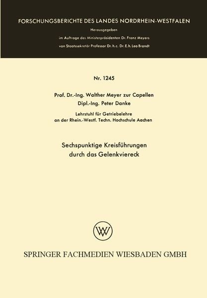 Produktbild: Sechspunktige Kreisf&uuml;hrungen durch das Gelenkviereck