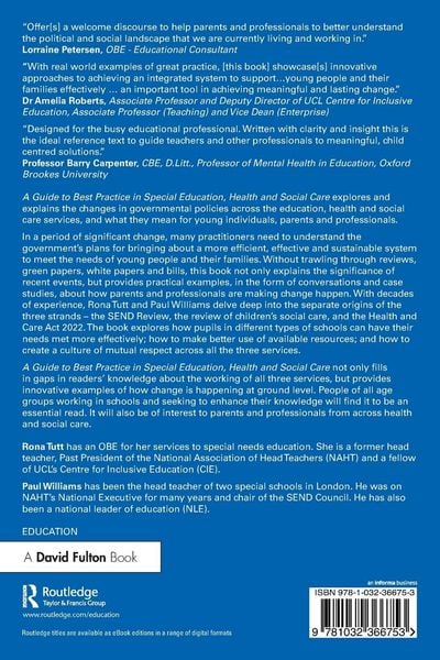 Produktbild: A Guide to Best Practice in Special Education, Health and Social Care