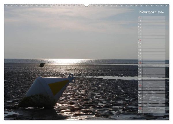 Produktbild: Strandspaziergang / Geburtstagskalender (hochwertiger Premium Wandkalender 2026 DIN A2 quer), Kunstdruck in Hochglanz