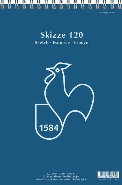Produktbild: Hahnem&uuml;hle Papier Skizze 120, DIN A 4, 120 g/m&sup2;
